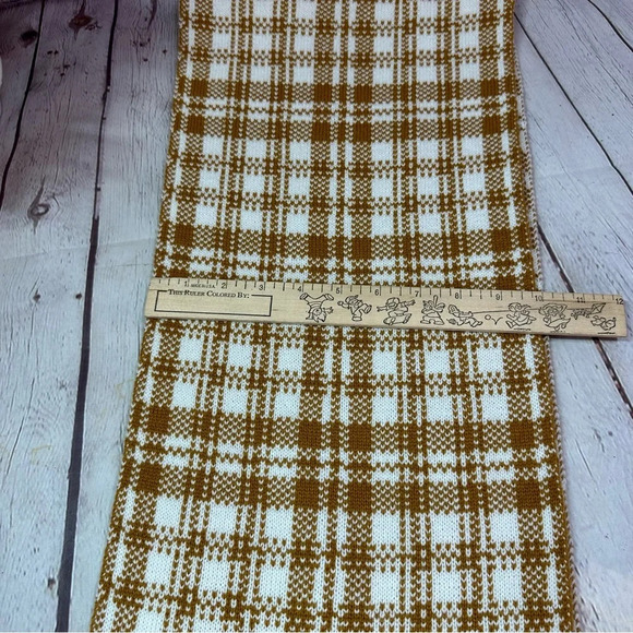 timberland burnt orange and cream plaid scarf one size university of texas - Picture 7 of 8